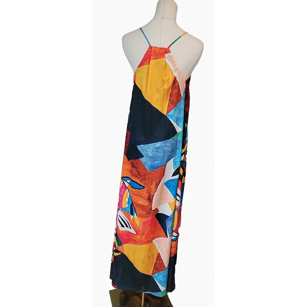 Nicole Miller New‎ York XS Abstract Print Sleeveless Maxi Dress - Picture 4 of 7